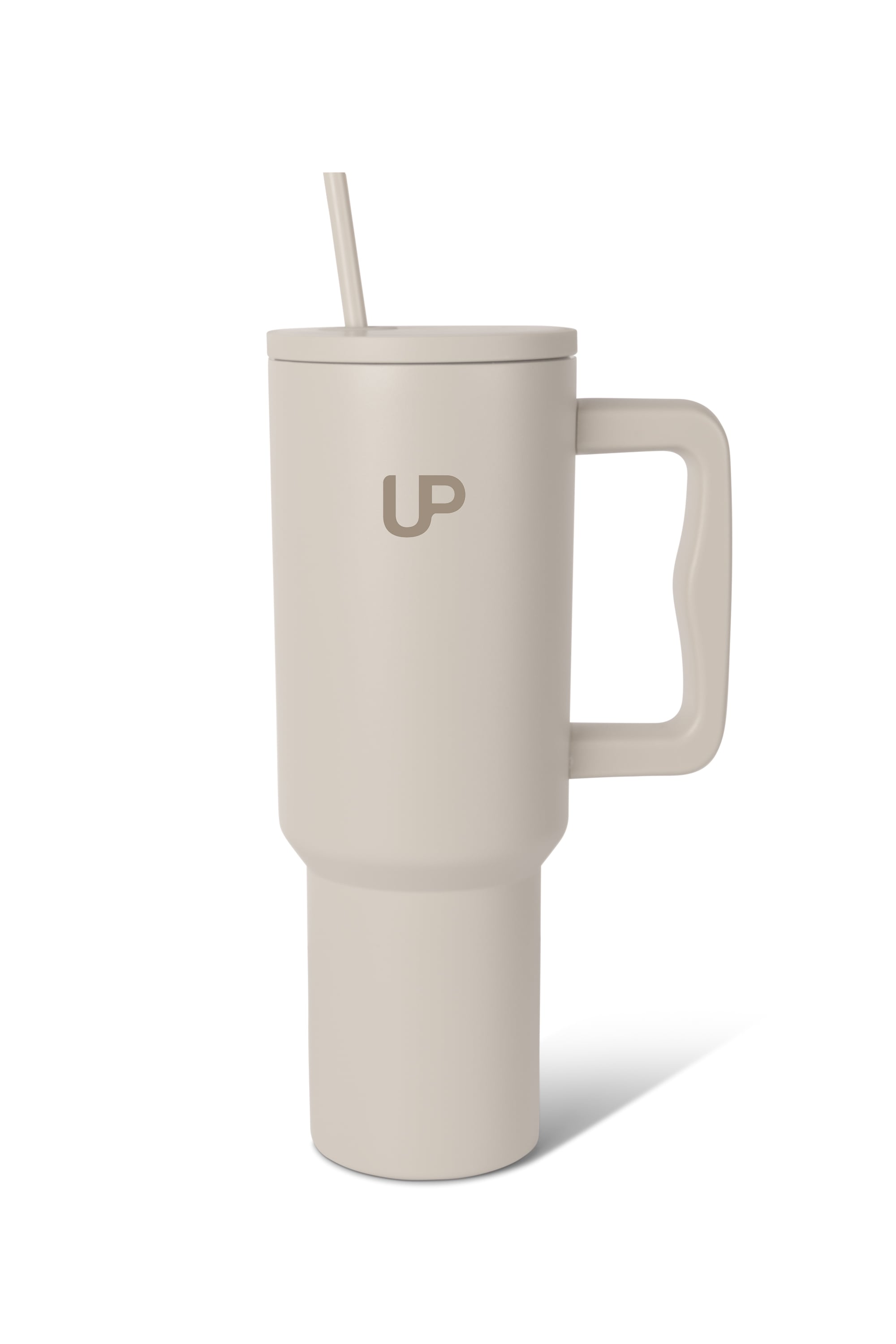 Essential Tumbler in beige – een modieuze, bpa vrije waterfles voor dagelijks gebruik.